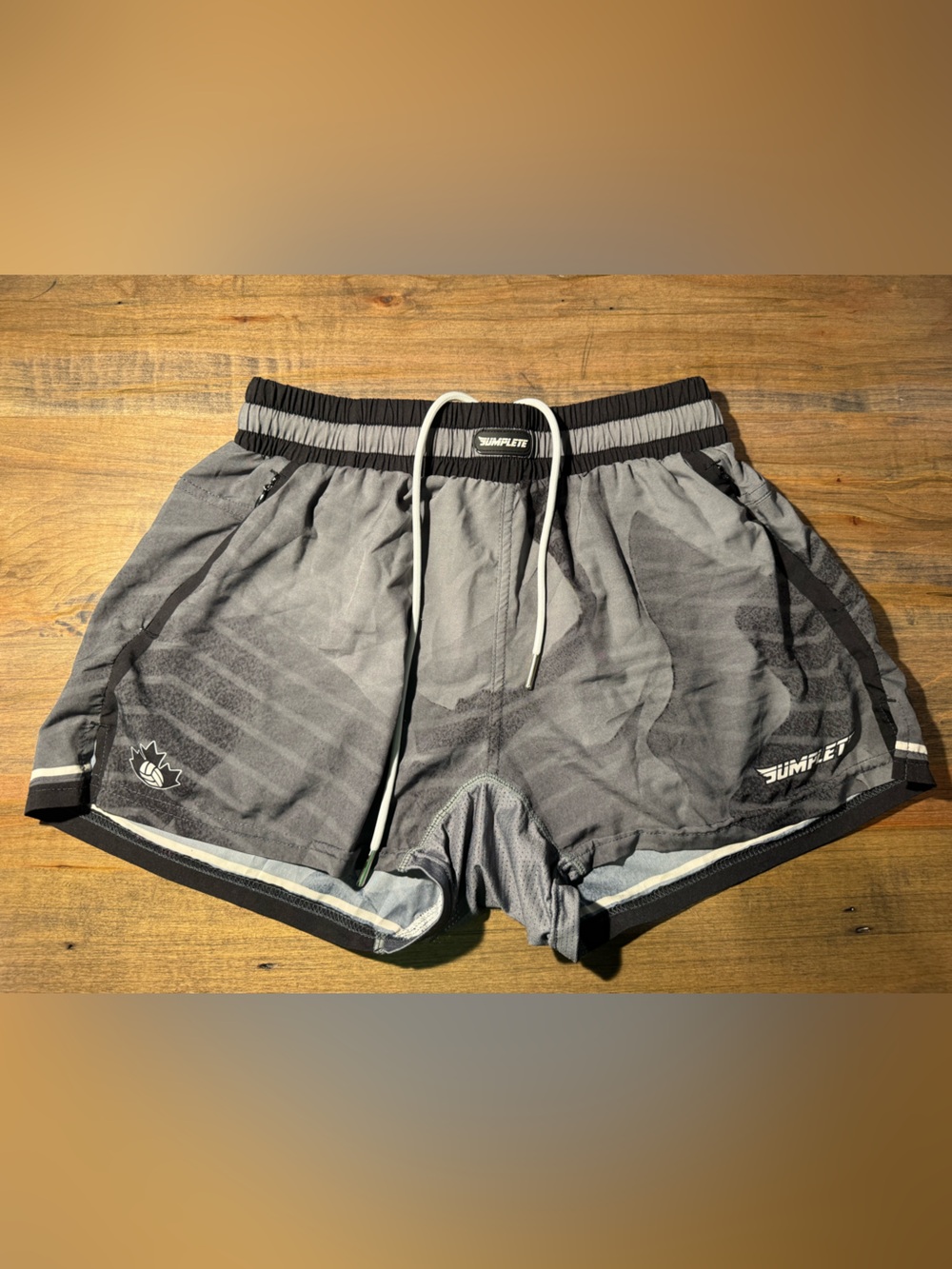 Women’s Athletic Gray Performance Shorts with Drawstring